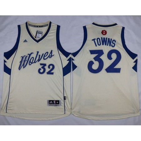 319264be41e7483ef5443f9aa7b87720.jpeg Men's Minnesota Timberwolves #32 Karl-Anthony Towns Cream 2015-2016 Christmas Day NBA Jersey