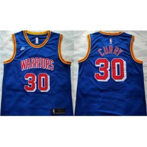 Men's Golden State Warriors #30 Stephen Curry Blue Stitched Basketball Jersey XUEC