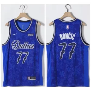 Men's Dallas Mavericks #77 Luka Doncic Blue Stitched Basketball Jersey 7RVF