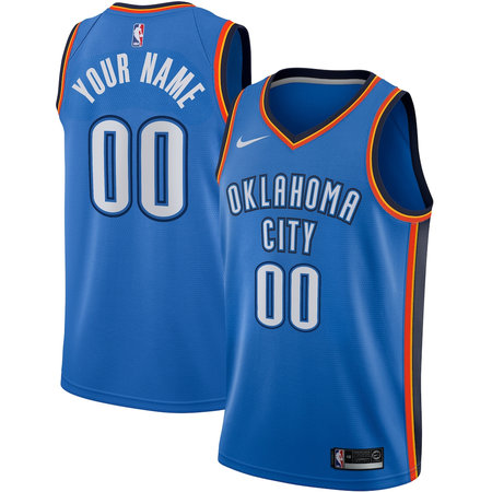 Women's Oklahoma City Thunder Blue Swingman Icon Edition Custom Jersey