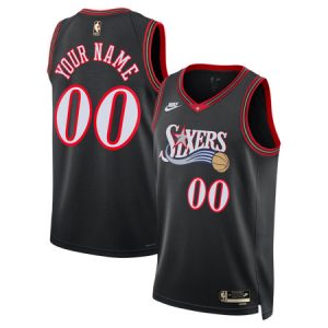 Youth Philadelphia 76ers Nike Black Classic Edition Custom Jersey