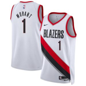 Youth Portland Trail Blazers #1 Ja Morant White 2026 Association Edition Jersey