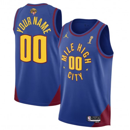 Men's Denver Nuggets Blue 2023 Finals Champions Statement Edition Custom Jersey