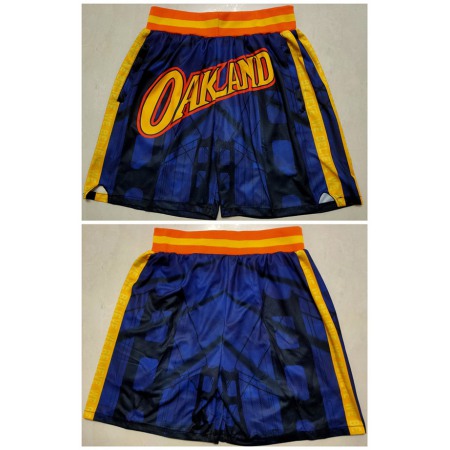 Men's Golden State Warriors Navy Shorts(Run Small) 9OX1