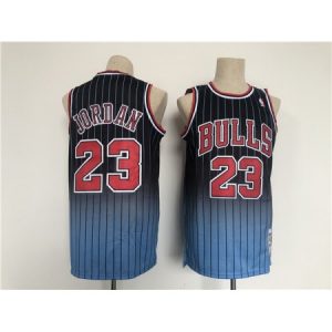 Men's Chicago Bulls #23 Michael Jordan Black Throwback Stitched Jersey FVP3