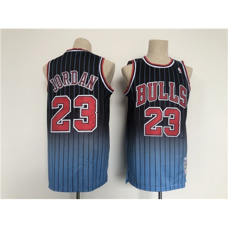 Men's Chicago Bulls #23 Michael Jordan Black Throwback Stitched Jersey FVP3