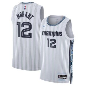 Men's Memphis Grizzlies #12 Ja Morant Nike White 2025/26 Swingman City Edition Jersey