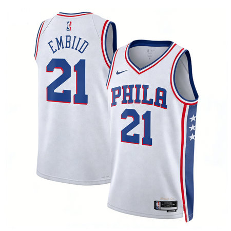 3f6293f66423c2b762035276678206fb.jpeg Women's Philadelphia 76ers #21 Joel Embiid White 2022/23 Swingman Association Edition Jersey