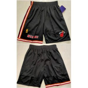Men's Miami Heat Black Shorts (Run Small) 806H