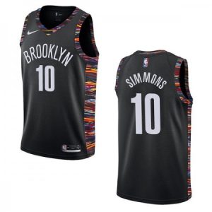 Men's Brooklyn Nets #10 Ben Simmons Black Stitched Basketball Jersey 2FND