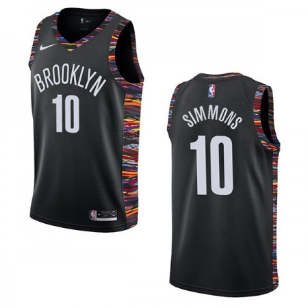 Men's Brooklyn Nets #10 Ben Simmons Black Stitched Basketball Jersey 2FND