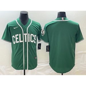 4067acc37f981b0153f395694787a7b5.jpeg Men's Boston Celtics Blank Green Stitched Baseball Jersey GKED