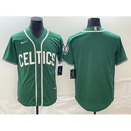 4067acc37f981b0153f395694787a7b5.jpeg Men's Boston Celtics Blank Green Stitched Baseball Jersey GKED