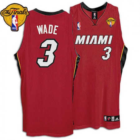 Youth Miami Heat #3 Dwyane Wade Red Finals Patch NBA Jersey