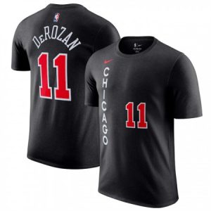 41b90474418064f5d89b6f9985bb2e8b.jpeg Men's Chicago Bulls #11 Demar Derozan Black 2023/24 City Edition Name & Number T-Shirt