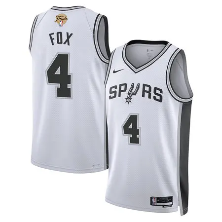 42b98272dee1128ebb50f2a22de90559.webp Youth San Antonio Spurs #4 De'Aaron Fox Nike White 2026 NBA Finals Swingman Association Edition Jersey