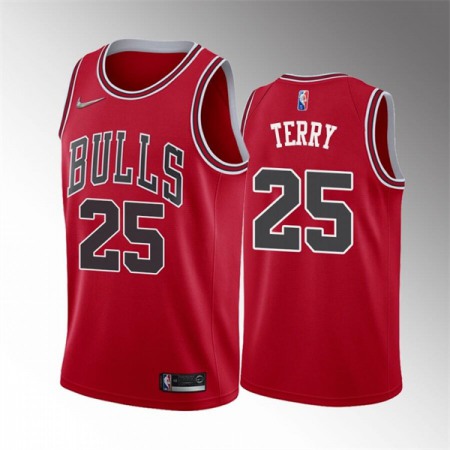 Men's Chicago Bulls #25 Dalen Terry Red 75th Anniversary Stitched Basketball Jersey 7QAP