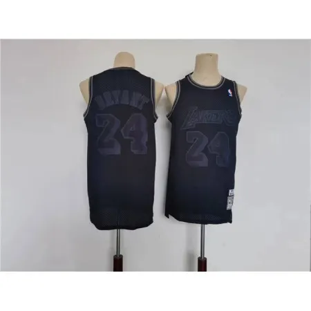 Men's Los Angeles Lakers #24 Kobe Bryant Black Throwback basketball Jersey 0OYT