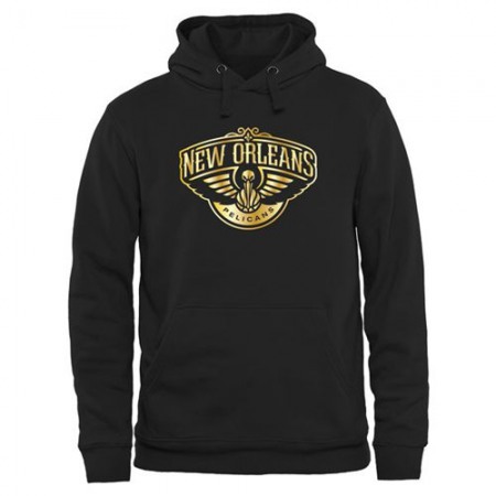 4589a55929e0fc369881bac569550875.jpeg New Orleans Pelicans Gold Collection Pullover Hoodie Black