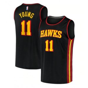 45ab944fba66bb41f6c2a675b17219b3.jpeg Men's Atlanta Hawks #11 Trae Young Black Stitched Jersey D71W