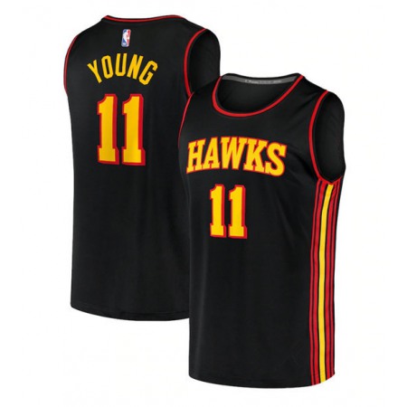 Men's Atlanta Hawks #11 Trae Young Black Stitched Jersey D71W