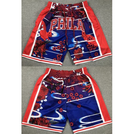 45ef5f3e56a44864ded081249cea890e.jpeg Men's Philadelphia 76ers Red/Blue Shorts (Run Small) DYSB
