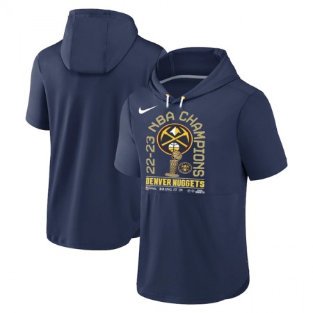46969d5571cba31a7908c940da601709.jpeg Men's Denver Nuggets Navy 2022-23 Champions Performance Short Sleeve Pullover Hoodie