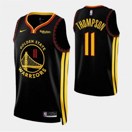 Men's Golden State Warriors #11 Klay Thompson Black 2023/24 City Edition Stitched Basketball Jersey 63NT