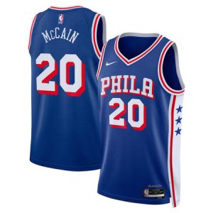 47c63542eca0328526e28a67b84250f7.jpeg Men's Philadelphia 76ers #20 Jared McCain Blue Swingman Icon Edition Jersey