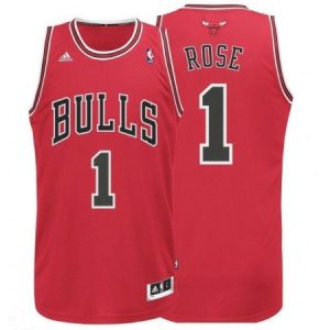 Men's Chicago Bulls #1 Derrick Rose Red Stitched Basketball Jersey UE67