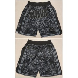 Men's Los Angeles Lakers Black 'Mamba' Shorts (Run Small) EA7U