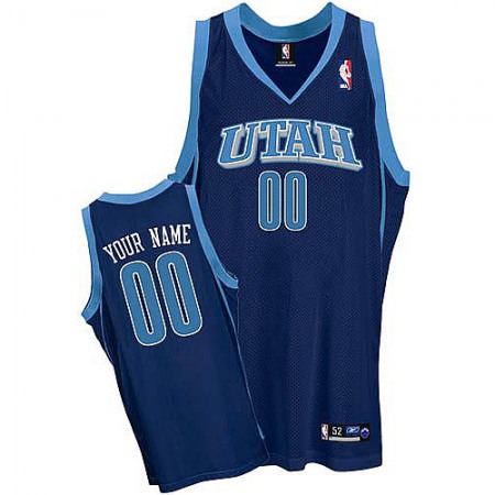 Men's Utah Jazz Blue Authentic Custom Jersey