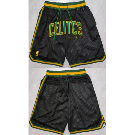 Men's Boston Celtics Black Shorts (Run Small) QYU1