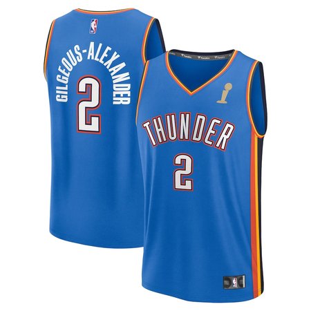 4a6c20e4e9e6b034cafad291a3795cbb.jpeg Men's Oklahoma City Thunder #2 Shai Gilgeous-Alexander Blue 2025 NBA Finals Champions Fast Break Replica Player Icon Edition Jersey