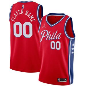 Youth Philadelphia 76ers Red Swingman Statement Edition Custom Jersey
