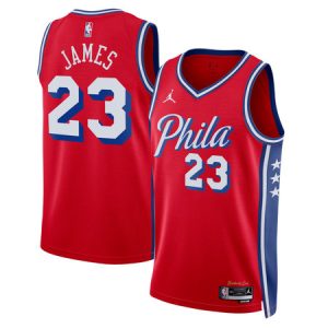 Youth Philadelphia 76ers #23 LeBron James Jordan Brand Red Swingman Statement Edition Jersey