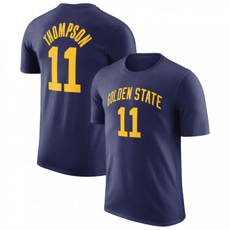 4ac12c26a69b2d8fbb9e26c425fd41ba.jpeg Men's Golden State Warriors #11 Klay Thompson Navy 2022/23 Statement Edition Name & Number T-Shirt