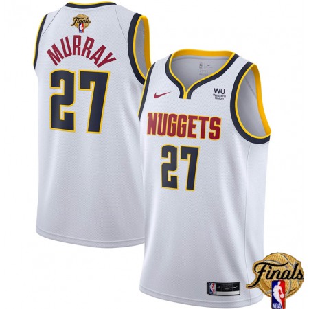 4c88dca326ef4fc0fcd0f4b800ec1c73.jpeg Men's Denver Nuggets #27 Jamal Murray White 2023 Finals Association Edition Stitched Basketball Jersey EZAZ