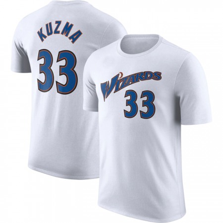 4cd5cd15af0e66ef5102641be664b49d.jpeg Men's Washington Wizards #33 Kyle Kuzma White 2022/23 Classic Edition Name & Number T-Shirt