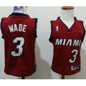 Toddler Heat #3 Dwyane Wade Red Stitched NBA Jersey 87AH