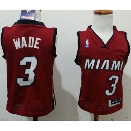 Toddler Heat #3 Dwyane Wade Red Stitched NBA Jersey 87AH
