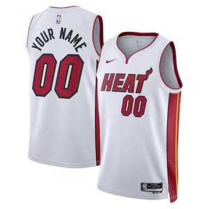 Youth Miami Heat Nike White Swingman Association Edition Custom Jersey