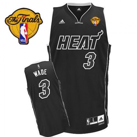 50699fa3a6126b59b4d086e9fab1260b.jpeg Men's Miami Heat #3 Dwyane Wade Black Shadow Finals Patch NBA Jersey