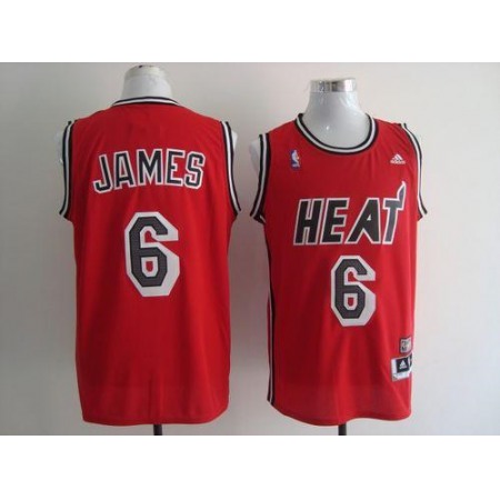 51f3f6ce94cf3bb044158eabde738768.jpeg Heat #6 LeBron James Red Hardwood Classics Nights Stitched NBA Jersey