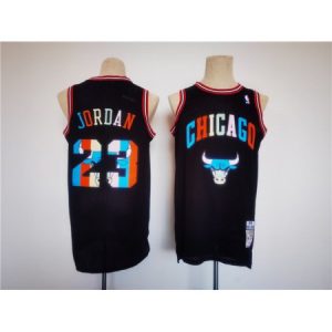 Men's Chicago Bulls #23 Michael Jordan Black Stitched Basketball Jersey NGF9