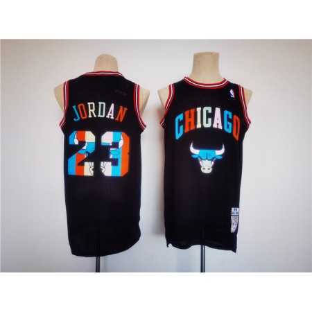 Men's Chicago Bulls #23 Michael Jordan Black Stitched Basketball Jersey NGF9