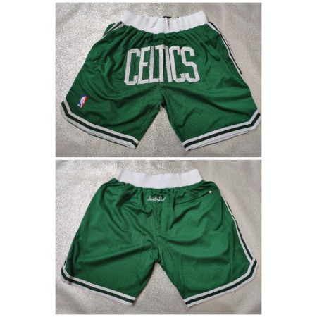 Men's Boston Celtics Green Shorts (Run Small) SWKA