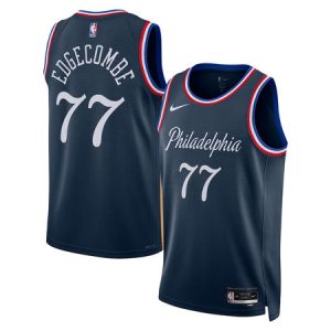 Youth Philadelphia 76ers #77 V. J. Edgecombe Nike Navy 2025/26 Swingman City Edition Jersey