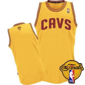 Men's Cleveland Cavaliers Yellow The Finals Patch Revolution 30 Jersey