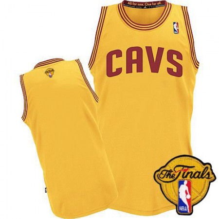 Men's Cleveland Cavaliers Yellow The Finals Patch Revolution 30 Jersey